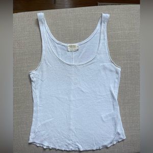 White ribbed tank- Nation